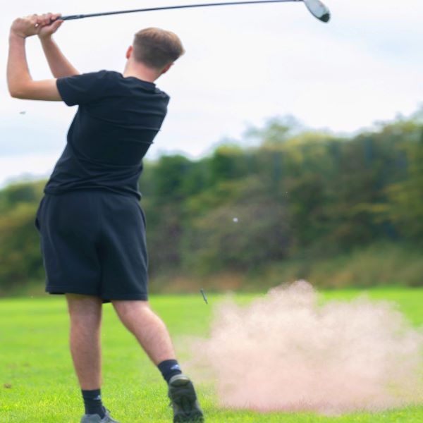 Gender Reveal Exploding Golf Ball Golf Theme Blue Pink Powder