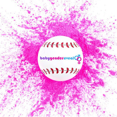 baseball on top of pink powder